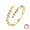 Wholesale Jewelry S925 Sterling Silver Geometric Open Ring Electroplated Unisex
