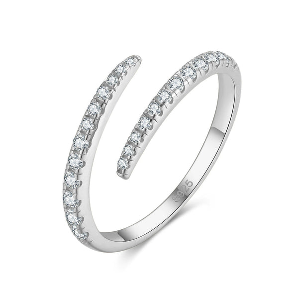 Wholesale Jewelry S925 Sterling Silver Geometric Open Ring Electroplated Unisex