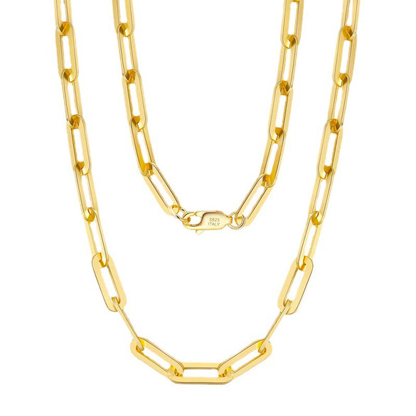 Wholesale Jewelry S925 Sterling Silver Geometric Personality Necklace With Electroplating