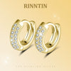 Wholesale Jewelry S925 Sterling Silver Geometric Round Hollow Earrings With Electroplating
