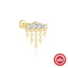 Wholesale Jewelry S925 Sterling Silver Geometric Tassel Ear Jewelry With Environmentally Friendly Electroplating Unisex