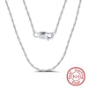 Wholesale Jewelry S925 Sterling Silver Geometric Twist Rope Chain Necklace Electroplated