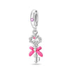 Wholesale Jewelry S925 Sterling Silver Heart Lock Key Pendant Beads Dripping Oil Design Bracelet Accessories
