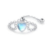 Wholesale Jewelry S925 Sterling Silver Heart Shaped Sweet Style Ring Bracelet With Seiko Design