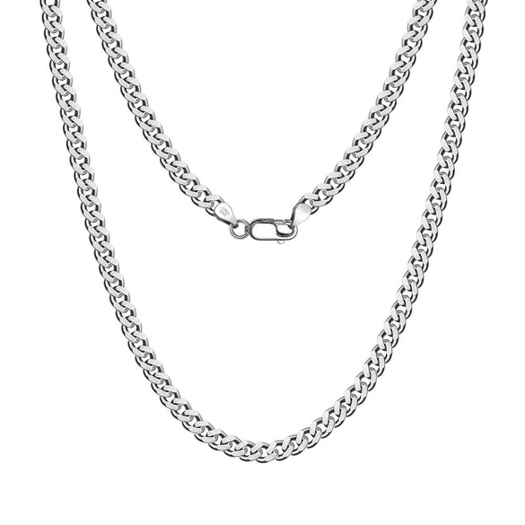Wholesale Jewelry S925 Sterling Silver Hiphop Cuban Chain Geometric Electroplated Necklace For Men And Women
