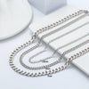Wholesale Jewelry S925 Sterling Silver Hiphop Cuban Chain Geometric Electroplated Necklace For Men And Women
