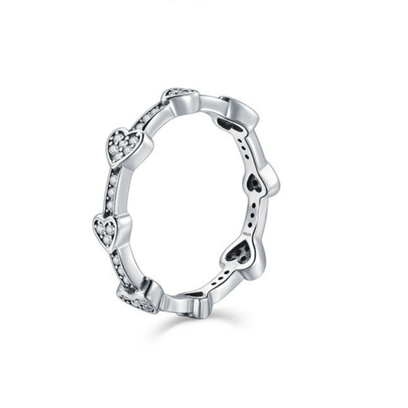 Wholesale Jewelry S925 Sterling Silver Love Water Drops Bell Microinlay Women's Earrings Ring Bracelet