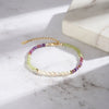Wholesale Jewelry S925 Sterling Silver Natural Purple Mica Olivine Freshwater Pearl Electroplated Simple Bracelet