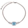 Wholesale Jewelry S925 Sterling Silver Natural Topaz Yellow Amethyst Color Leaf Pattern Set With Gems Bracelet