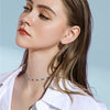 Wholesale Jewelry S925 Sterling Silver Necklace With Geometric Pattern And Electroplating Treatment