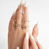 Wholesale Jewelry S925 Sterling Silver Opening Ring With Star Moon Charm Electroplated Cute Design