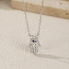 Wholesale Jewelry S925 Sterling Silver Palm Pendant Necklace Electroplating For Women