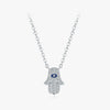Wholesale Jewelry S925 Sterling Silver Palm Pendant Necklace Electroplating For Women