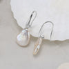 Wholesale Jewelry S925 Sterling Silver Pearl Earrings Baroque Geometric Style Electroplating