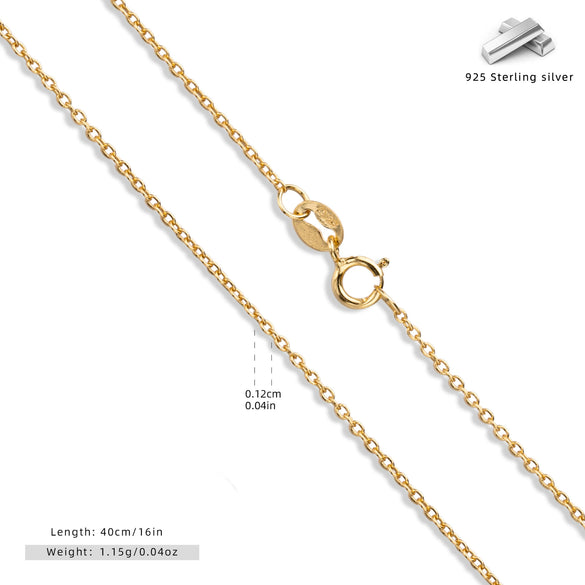 Wholesale Jewelry S925 Sterling Silver Simple Ushape Clavicle Chain Electroplated