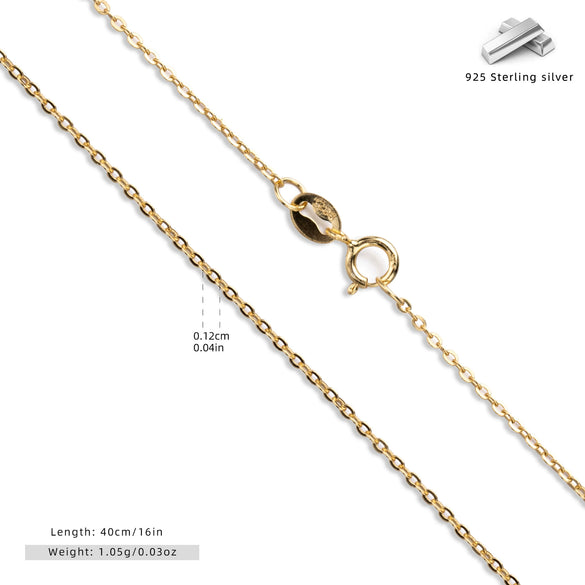 Wholesale Jewelry S925 Sterling Silver Simple Ushape Clavicle Chain Electroplated
