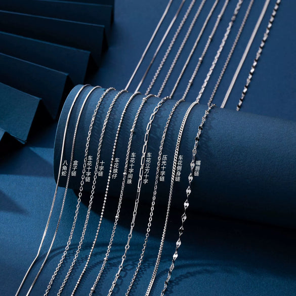 Wholesale Jewelry S925 Sterling Silver Simple Ushape Clavicle Chain Electroplated