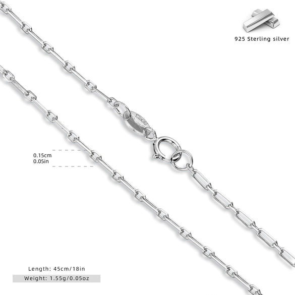Wholesale Jewelry S925 Sterling Silver Simple Ushape Clavicle Chain Electroplated