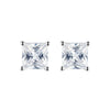 Wholesale Jewelry S925 Sterling Silver Square Zircon Electroplated Geometric Earrings