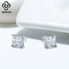 Wholesale Jewelry S925 Sterling Silver Square Zircon Electroplated Geometric Earrings