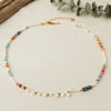 Wholesale Jewelry Seiko Geometric Titanium Steel Beaded Necklace For Women