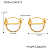 Wholesale Jewelry Semiround Lace Inlaid With White Shellfish Geometric 316L Stainless Steel Goldplated Necklace