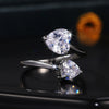 Wholesale Jewelry Set Copper Mixed Gem Inlay Heart Love Water Drops Bell Zircon Ochain Women's Necklace Earrings Ring