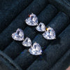 Wholesale Jewelry Set Copper Mixed Gem Inlay Heart Love Water Drops Bell Zircon Ochain Women's Necklace Earrings Ring