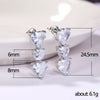 Wholesale Jewelry Set Copper Mixed Gem Inlay Heart Love Water Drops Bell Zircon Ochain Women's Necklace Earrings Ring