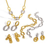 Wholesale Jewelry Set Electroplated Geometric Stainless Steel Earrings And Necklace For Women
