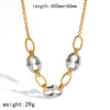 Wholesale Jewelry Set Electroplated Geometric Stainless Steel Earrings And Necklace For Women