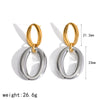 Wholesale Jewelry Set Electroplated Geometric Stainless Steel Earrings And Necklace For Women