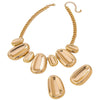 Wholesale Jewelry Set Exaggerated Water Drop Pendant Necklace Electroplated Alloy Geometric Pattern For Women