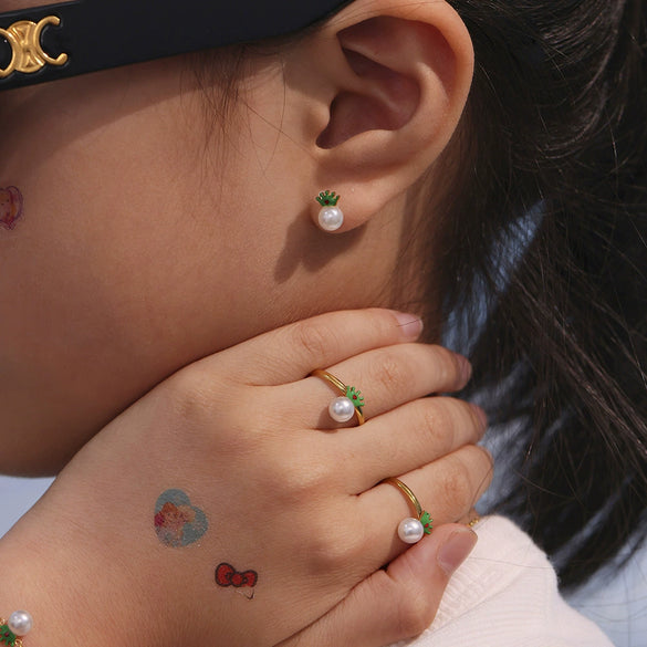 Wholesale Jewelry Set For Women And Kids Fashionable Ferris Wheel Design Stainless Steel And Titanium Steel Electroplated Crown Pendant Necklace Ring Earrings Bracelet