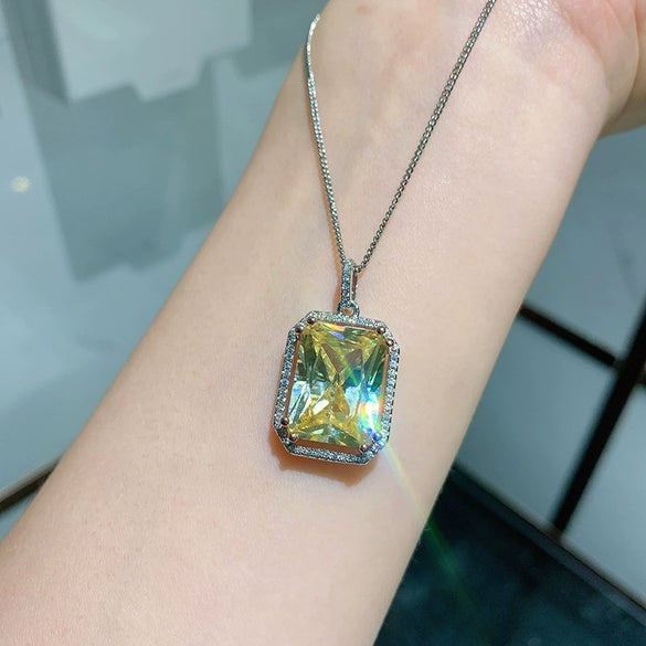 Wholesale Jewelry Set Geometric Quadrilateral Copper Mixed Gem Inlay Zircon Light Luxury Women's