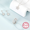 Wholesale Jewelry Set 925 Silver Light Luxury Style With Star Pattern And Zircon Inlay For Women