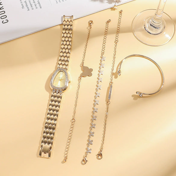 Wholesale Jewelry Set Snakeshaped Aluminum Alloy And Alloy Band With Plexiglass Mirror For Female