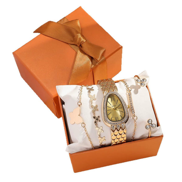 Wholesale Jewelry Set Snakeshaped Aluminum Alloy And Alloy Band With Plexiglass Mirror For Female