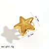 Wholesale Jewelry Set Stainless Steel Electroplated Fivepointed Star Earrings And Ring For Women