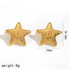 Wholesale Jewelry Set Stainless Steel Electroplated Fivepointed Star Earrings And Ring For Women
