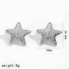 Wholesale Jewelry Set Stainless Steel Electroplated Fivepointed Star Earrings And Ring For Women