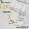 Wholesale Jewelry Set Stainless Steel 18K Gold Plated Titanium Steel Inlay Geometric Heart Drop Bell Style Necklace Bracelet For Women