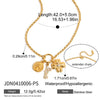 Wholesale Jewelry Set Stainless Steel Titanium Steel Electroplated Heart Four Leaf Clover Plants And Flowers Pattern Women's Earrings Necklace
