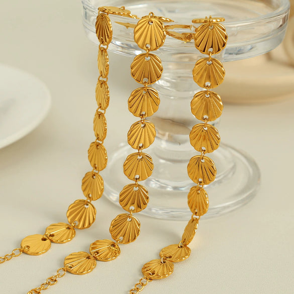 Wholesale Jewelry Set 316L Stainless Steel Earrings And Bracelets Electroplating Fashion Natural Style Unisex And Women's