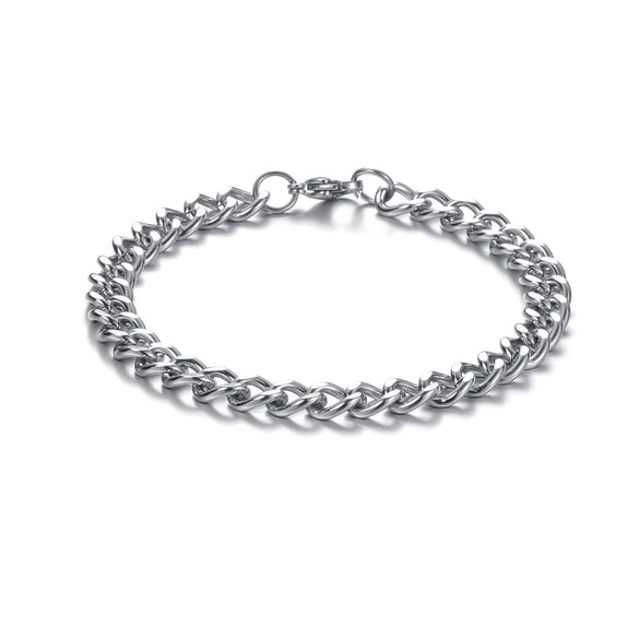 Wholesale Jewelry Set Titanium Steel Geometric Cuban Chain Pattern Polished