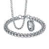 Wholesale Jewelry Set Titanium Steel Geometric Cuban Chain Pattern Polished