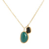 Wholesale Jewelry Set Titanium Steel Mixed Gemstone Inlay Peacock Pendant Electroplated Box Chain For Women Fashion Retro Style