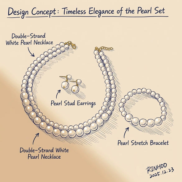 Wholesale Jewelry Set Women's Casual Geometric Fake Pearl Handmade Necklace And Bracelet