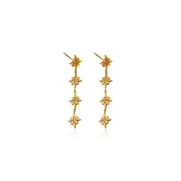 Wholesale Jewelry Set Women's Stainless Steel Electroplated Jewelry With Stars Sun And Moon Clouds And Universe Patterns Earrings Bracelet