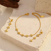 Wholesale Jewelry Set Women's Stainless Steel Electroplated Jewelry With Stars Sun And Moon Clouds And Universe Patterns Earrings Bracelet